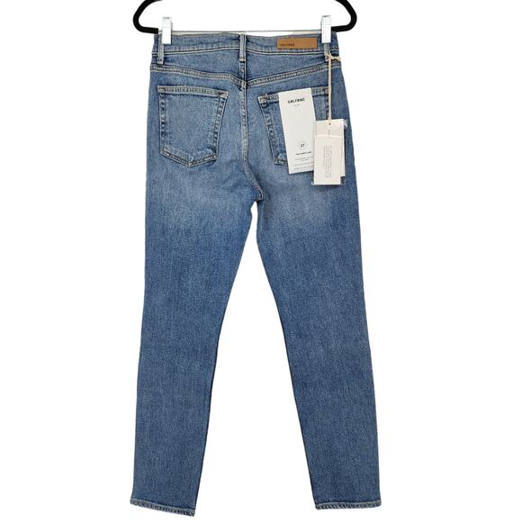 GRLFRND Button Fly Skinny Leg High Rise Distressed Karolina in Not Me Size 26 - Picture 8 of 8